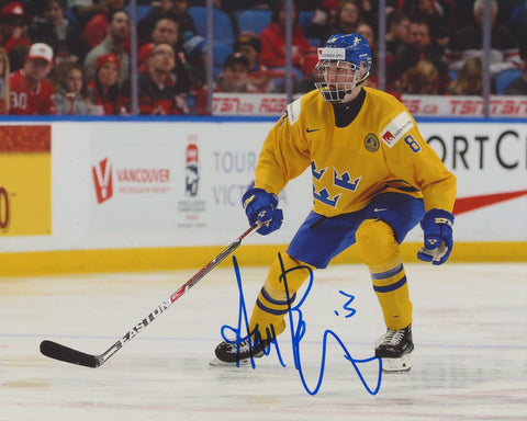 ADAM BOQVIST SIGNED TEAM SWEDEN 8X10 PHOTO