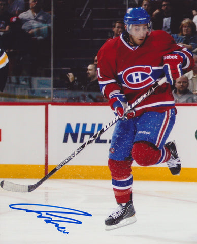 AARON PALUSHAJ SIGNED MONTREAL CANADIENS 8X10 PHOTO