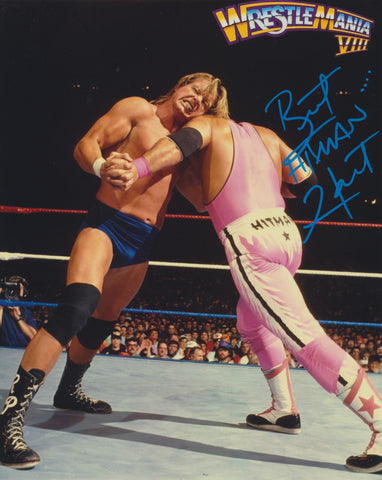 BRET THE HITMAN HART SIGNED WWE WWF 8X10 PHOTO 13