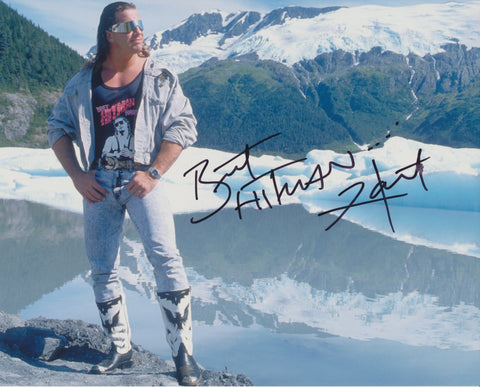 BRET THE HITMAN HART SIGNED WWE WWF 8X10 PHOTO 19