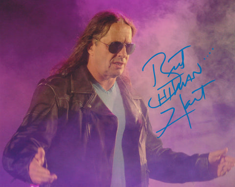 BRET THE HITMAN HART SIGNED WWE WWF 8X10 PHOTO 11