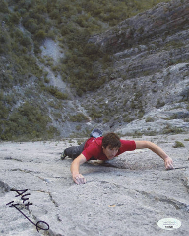 ALEX HONNOLD SIGNED FREE SOLO ROCK CLIMBER 8X10 PHOTO 4 JSA