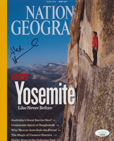 ALEX HONNOLD SIGNED FREE SOLO ROCK CLIMBER 8X10 PHOTO 6 JSA