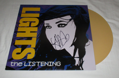 LIGHTS VALERIE POXLEITNER SIGNED THE LISTENING VINYL RECORD JSA