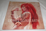 LIGHTS VALERIE POXLEITNER SIGNED SKIN & EARTH VINYL RECORD JSA