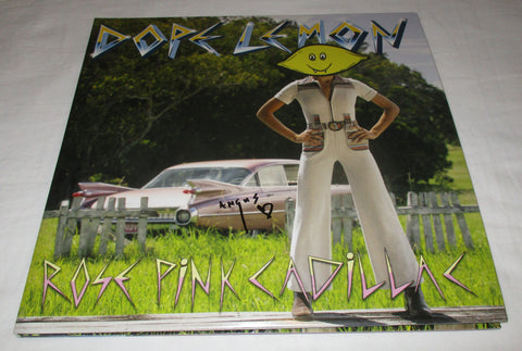 DOPE LEMON ANGUS STONE SIGNED ROSE PINK CADILLAC VINYL RECORD JSA