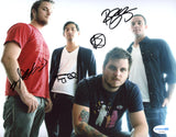 THRICE SIGNED 8X10 PHOTO ACOA