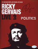 RICKY GERVAIS SIGNED POLITICS 8X10 PHOTO ACOA