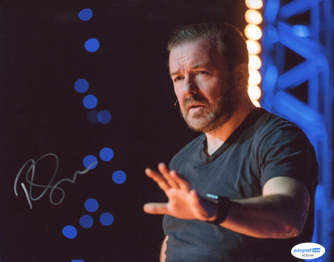 RICKY GERVAIS SIGNED 8X10 PHOTO 3 ACOA