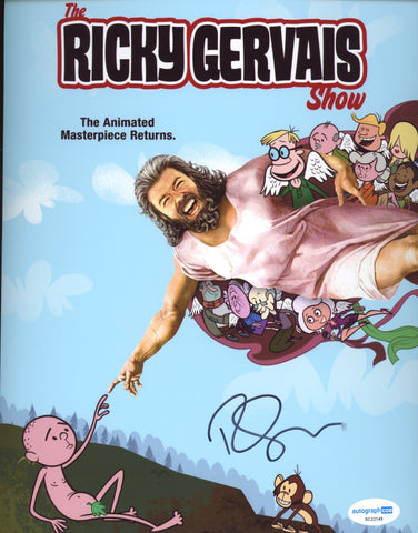 RICKY GERVAIS SIGNED THE RICKY GERVAIS SHOW 8X10 PHOTO ACOA