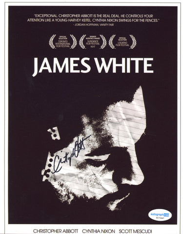 CHRISTOPHER ABBOTT SIGNED JAMES WHITE 8X10 PHOTO ACOA