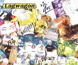 LAGWAGON SIGNED TRASHED VINYL RECORD ACOA