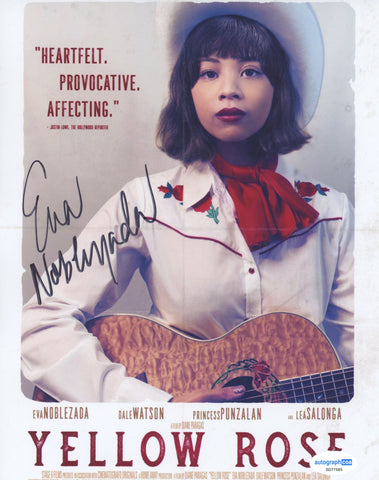 EVA NOBLEZADA SIGNED YELLOW ROSE 8X10 PHOTO 3 ACOA