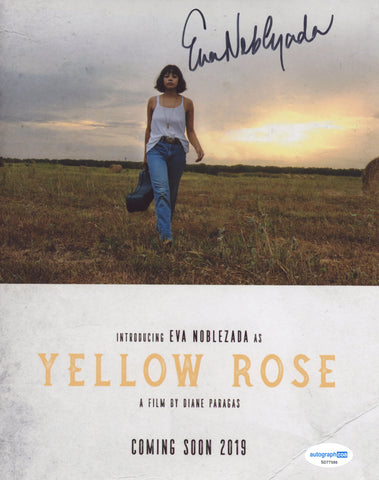 EVA NOBLEZADA SIGNED YELLOW ROSE 8X10 PHOTO 4 ACOA