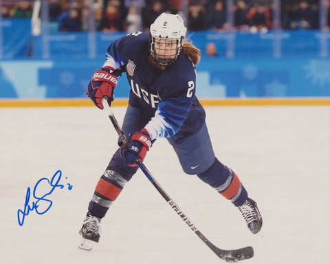 LEE STECKLEIN SIGNED TEAM USA WOMEN'S HOCKEY 8X10 PHOTO