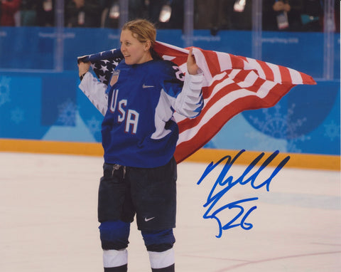 KENDALL COYNE SCHOFIELD SIGNED TEAM USA WOMEN'S HOCKEY 8X10 PHOTO