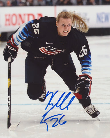 KENDALL COYNE SCHOFIELD SIGNED TEAM USA WOMEN'S HOCKEY 8X10 PHOTO 2