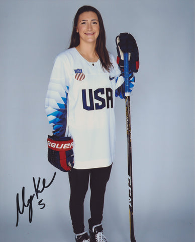 MEGAN KELLER SIGNED TEAM USA WOMEN'S HOCKEY 8X10 PHOTO