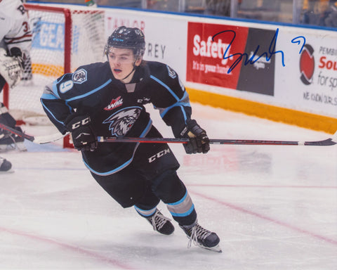 ZACH BENSON SIGNED WINNIPEG ICE 8X10 PHOTO 2