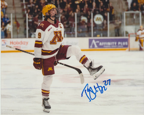 TAYLOR HEISE SIGNED MINNESOTA GOLDEN GOPHERS 8X10 PHOTO 2