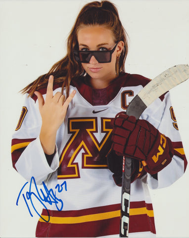 TAYLOR HEISE SIGNED MINNESOTA GOLDEN GOPHERS 8X10 PHOTO