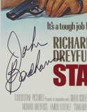 JOHN BADHAM SIGNED STEAKOUT 12X18 MOVIE POSTER JSA
