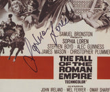 SOPHIA LOREN SIGNED THE FALL OF THE ROMAN EMPIRE 12X18 MOVIE POSTER JSA