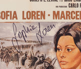 SOPHIA LOREN SIGNED I GIRASOLI 12X18 MOVIE POSTER JSA