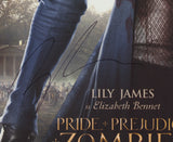LILY COLLINS SIGNED PRIDE AND PREJUDICE AND ZOMBIES 12X18 MOVIE POSTER 2 JSA