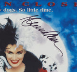 GLENN CLOSE SIGNED 101 DALMATIANS 12X18 MOVIE POSTER JSA