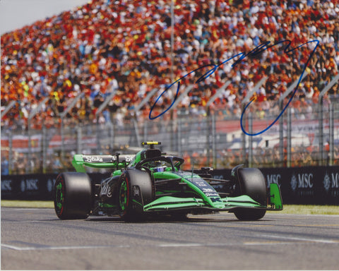 ZHOU GUANYU SIGNED STAKE F1 TEAM KICK SAUBER F1 8X10 PHOTO 2