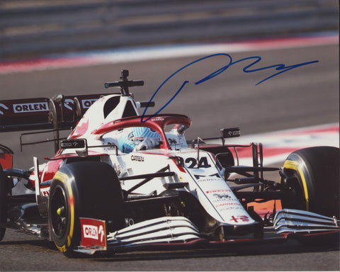 ZHOU GUANYU SIGNED ALFA ROMEO F1 TEAM ORLEN 8X10 PHOTO