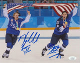 HILARY KNIGHT & KENDALL COYNE SCHOFIELD SIGNED USA OLYMPICS 8X10 PHOTO JSA