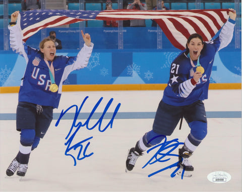 HILARY KNIGHT & KENDALL COYNE SCHOFIELD SIGNED USA OLYMPICS 8X10 PHOTO JSA