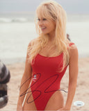 LILY JAMES SIGNED PAM & TOMMY 8X10 PHOTO JSA