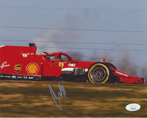 CARLOS SAINZ JR. SIGNED SCUDERIA FERRARI F1 8X10 PHOTO JSA