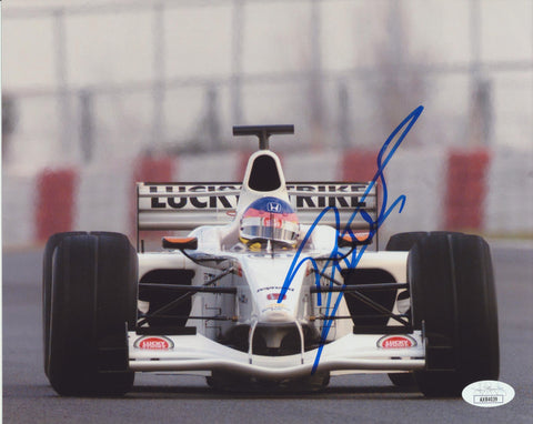 JACQUES VILLENEUVE SIGNED LUCKY STRIKE BAR HONDA F1 8X10 PHOTO JSA