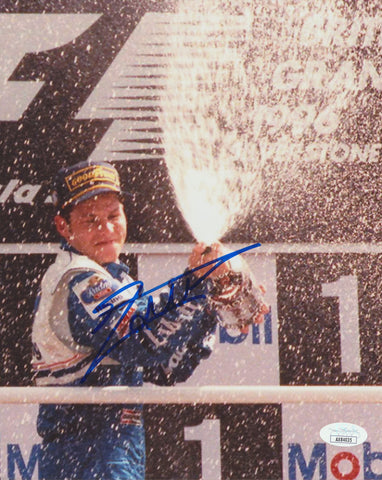 JACQUES VILLENEUVE SIGNED FORSYTHE / GREEN RACING 8X10 PHOTO JSA