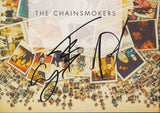 THE CHAINSMOKERS SIGNED COLLAGE VINYL RECORD JSA