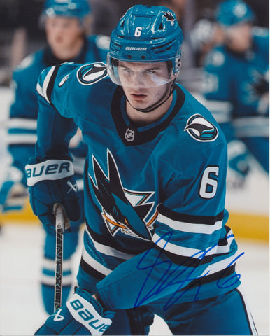 SAM DICKINSON SIGNED SAN JOSE SHARKS 8X10 PHOTO 3