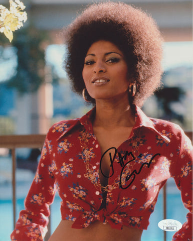 PAM GRIER SIGNED COFFY 8X10 PHOTO 3 JSA