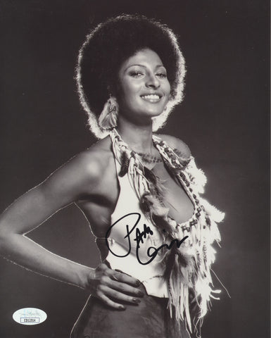 PAM GRIER SIGNED FOXY BROWN 8X10 PHOTO 2 JSA