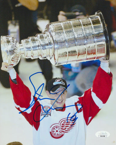 STEVE YZERMAN SIGNED DETROIT RED WINGS 8X10 PHOTO JSA