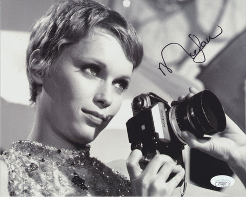 MIA FARROW SIGNED 8X10 PHOTO JSA