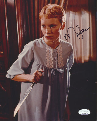 MIA FARROW SIGNED ROSEMARY'S BABY 8X10 PHOTO JSA