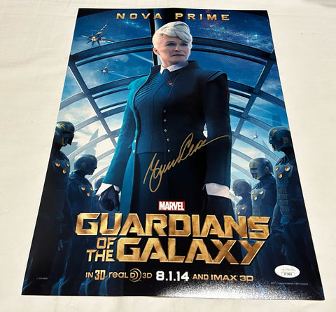 GLENN CLOSE SIGNED GUARDIANS OF THE GALAXY 12X18 MOVIE POSTER JSA