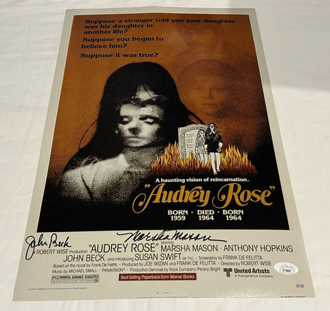 JOHN BECK & MARSHA MASON SIGNED AUDREY ROSE 12X18 POSTER JSA