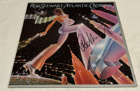 ROD STEWART SIGNED ATLANTIC CROSSING VINYL RECORD JSA