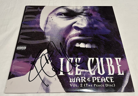 ICE CUBE SIGNED WAR & PEACE VOL. 2 VINYL RECORD JSA