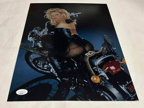 PAMELA ANDERSON SIGNED BARBED WIRE 11X14 PHOTO 2 JSA